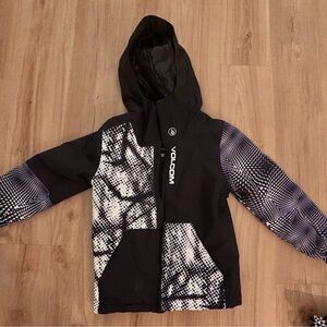 Volcom Monochrome Patterned Hooded Jacket